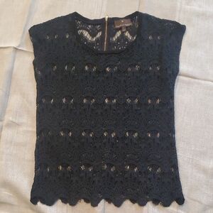 Fenn Wright Manson Navy Lace Top